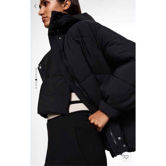 Mango Oversize Quilted Coat Black - Picture 5 of 8
